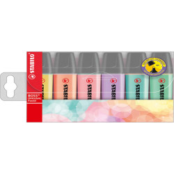 Evidenziatore Boss Original Pastel - tratto 2 - 5 mm - colori assortiti - Stabilo - astuccio 6 pezzi