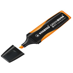 Evidenziatore Green Boss - punta a scalpello - tratto 2 - 5 mm - arancio 54 - 83% plastica riciclata - Stabilo