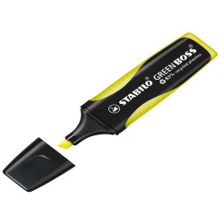 Evidenziatore Green Boss - punta a scalpello - tratto 2 - 5 mm - giallo 24 - 83% plastica riciclata - Stabilo