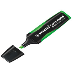 Evidenziatore Green Boss - punta a scalpello - tratto 2 - 5 mm - verde 33 - 83% plastica riciclata - Stabilo