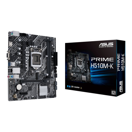 ASUS PRIME H510M-K - Scheda madre - micro ATX - zoccolo LGA1200 - H510 Chipset - USB 3.2 Gen 1 - Gigabit LAN - scheda grafica (
