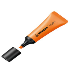 Evidenziatore stabilo Neon - punta a scalpello - tratto da 2,0-5,0mm - colore arancio  - Stabilo