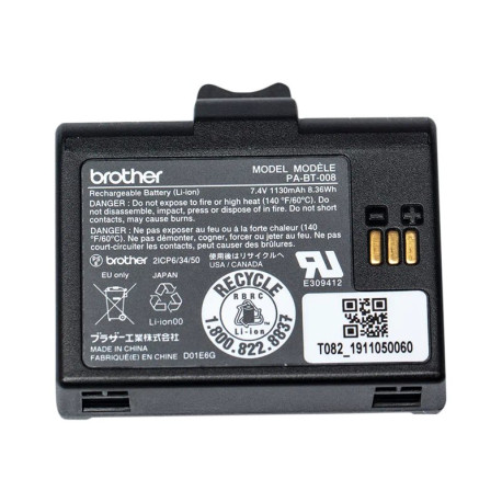 Brother PA-BT-008 - Batteria stampante - Ioni di litio - 1130 mAh - 8.36 Wh - per RuggedJet RJ-2035B, RJ-2055WB