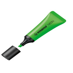 Evidenziatore stabilo Neon - punta a scalpello - tratto da 2,0-5,0mm - colore verde - Stabilo