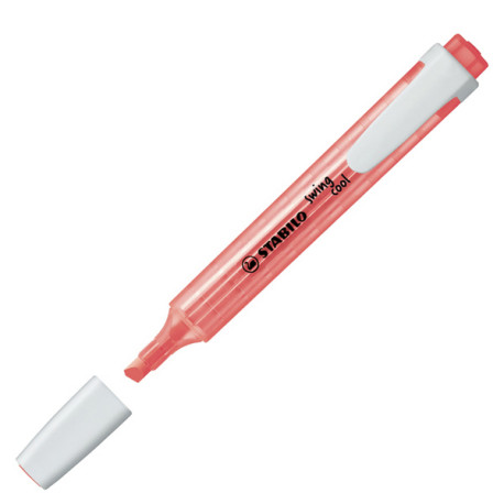 Evidenziatore Swing Cool - punta a scalpello - tratto 1 - 4 mm - rosso - Stabilo