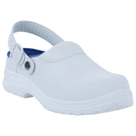 Calzatura sabot Maubec 4 SBEA SR - microfibra - numero 47 - bianco - Deltaplus