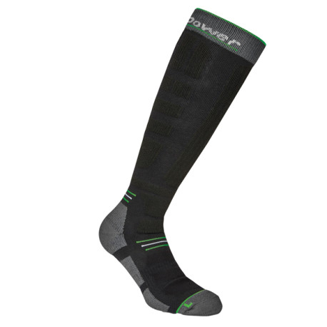 Calze lunghe tecniche Zenith - taglia M (40-43) - nero/verde fluo - U-Power - conf. 2 paia