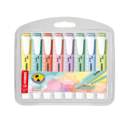 Evidenziatore Swing Cool Pastel - punta a scalpello - tratto 1 - 4 mm - colori assortiti - Stabilo - astuccio 8 pezzi