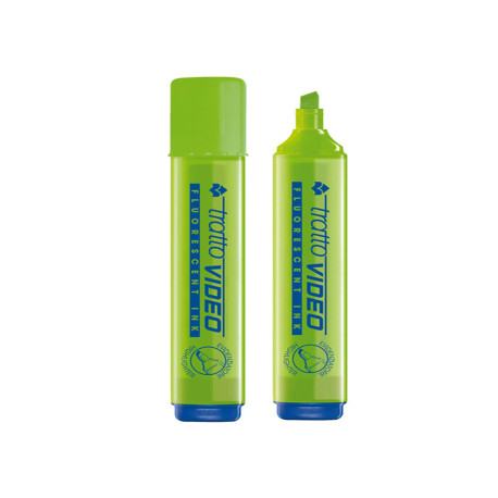 Evidenziatore Tratto Video  - punta a scalpello - tratto da 1,0-5,0mm - lime - Tratto
