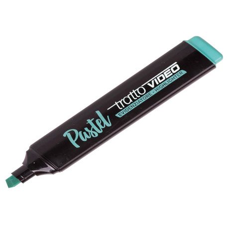 Evidenziatore Tratto Video pastel  - punta a scalpello - tratto da 1,0mm-5,0mm - verde pastel - Tratto