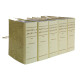 Faldone - legacci incollati - per Gazzetta Ufficiale - juta - 31 x 22 cm - dorso 10 cm - paglia - Brefiocart