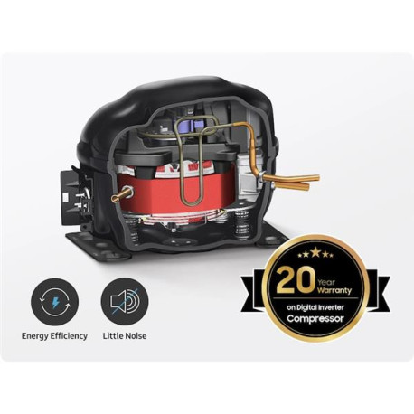 Frigorifero Combinato Samsung EcoFlex AI 1.85m 344L RB34C775CS9