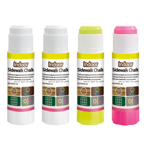 Gessetti da pavimento per interno - colori assortiti - CWR - Scatola 4 gessi stick