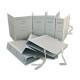 Faldone - legacci rivettati - 35 x 25 cm - dorso 10 cm - grigio - Euro-cart