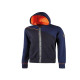 Felpa Jupiter - con cappuccio - taglia XL - blu/arancione - U-Power