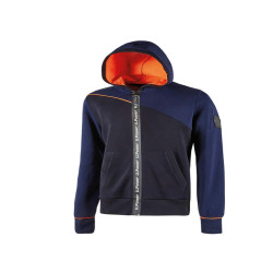 Felpa Jupiter - con cappuccio - taglia XL - blu/arancione - U-Power
