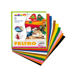 Feltro colorato - 21 x 30 cm - colori assortiti - Deco - conf.10 fogli