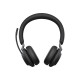 Jabra Evolve2 65 UC Stereo - Cuffie con microfono - on-ear - Bluetooth - senza fili - USB-C - isolamento dal rumore - nero - co