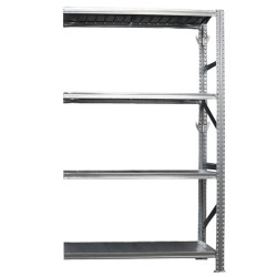 Kit scaffale industriale - modulo estensione - 4 ripiani - 120 x 50 x 200 cm - acciaio - Tecnotelai