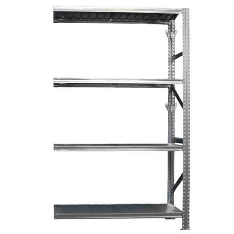 Kit scaffale industriale - modulo estensione - 4 ripiani - 120 x 50 x 200 cm - acciaio - Tecnotelai