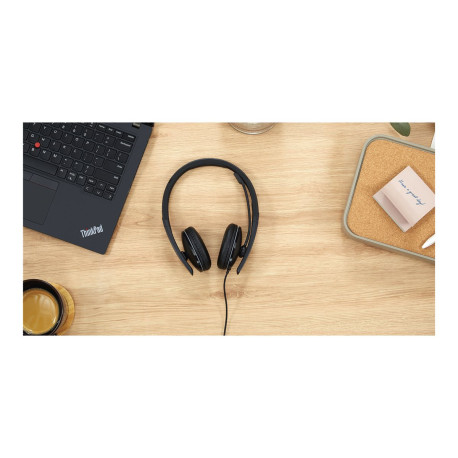 Lenovo Gen 2 - Cuffie con microfono - over ear - cablato - USB-C - nero - Zoom Certificato