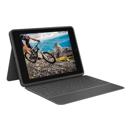 Logitech Rugged Folio - Custodia tastiera e carta - Apple Smart connector - QWERTY - Regno Unito - grafite - per Apple 10.2-inc