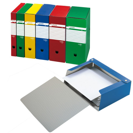 Scatola archivio Spazio - dorso 8 cm - 25 x 35 cm - rosso - Sei Rota