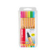 Fineliner Point 88 - tratto 0,4 mm - colori assortiti neon - Stabilo - conf. 6 pezzi
