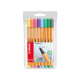 Fineliner Point 88 - tratto 0,4 mm - colori assortiti pastel - Stabilo - conf. 8 pezzi