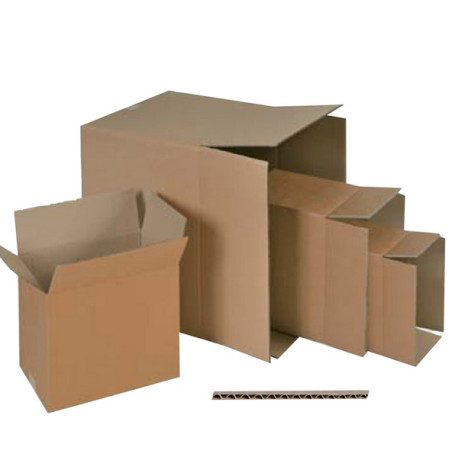 Scatola per imballo - onda singola - 50 x 35,7 x 27,3 cm - cartone - avana