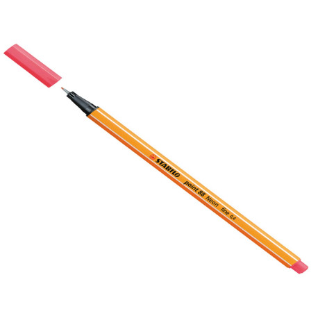 Fineliner Point 88 - tratto 0,4 mm - rosso neon 040 - Stabilo