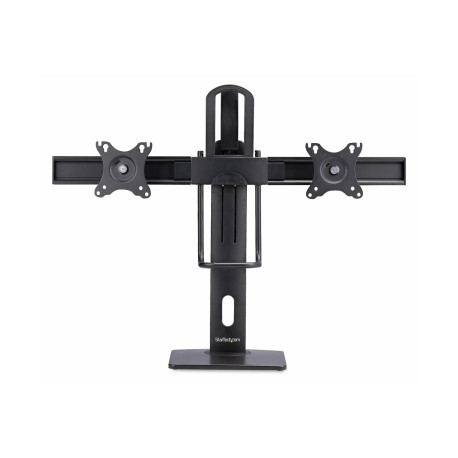 StarTech.com Crossbar Dual Monitor Desk Stand, Double 27inch Screens/VESA - Supporto - per 2 monitor - plastica, Alluminio, acc