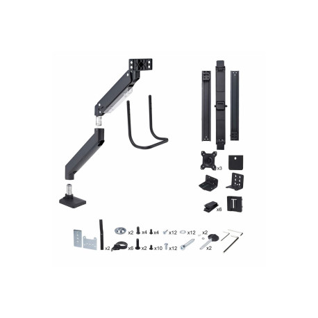 StarTech.com Crossbar Triple Monitor Desk Mount, VESA 75x75/100x100 - Kit montaggio - braccio regolabile - per 3 schermi LCD - 