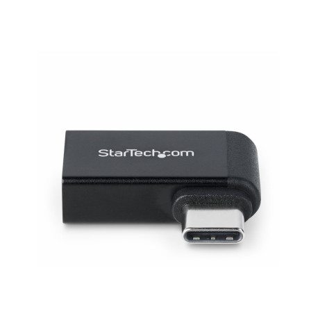 StarTech.com Right Angled USB-C to USB-A Adapter, USB 5Gbps, Compact USB-C Male to USB-A Female Adapter, Metal Housing, M/F - A