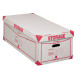 Scatola Storage - con coperchio - 38,5 x 26,4 x 75,5 cm - bianco e rosso - Esselte Dox