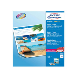 Carta laser - A4 - 200 gr - effetto extra glossy - bianco - Avery - conf. 100 fogli