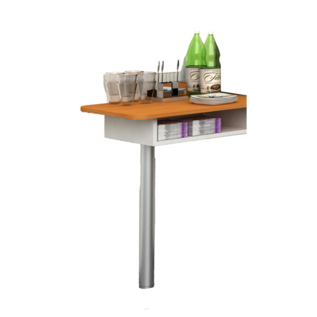 Allungo angolo Ristoro - punto caffE' - 60x45x84 cm - bianco/noce chiaro - Artexport