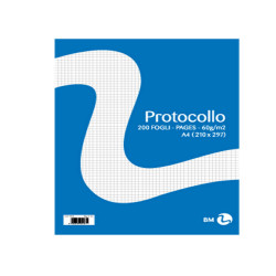 Foglio protocollo - A4 - 4 mm - 60 gr - BM - conf. 20 pezzi