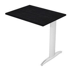 Allungo reversibile dx/sx per scrivanie Easy - 80 x 60 cm - Nero venato/metal cromato