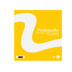 Foglio protocollo - A4 - 5 mm - 60 gr - BM - conf. 20 pezzi