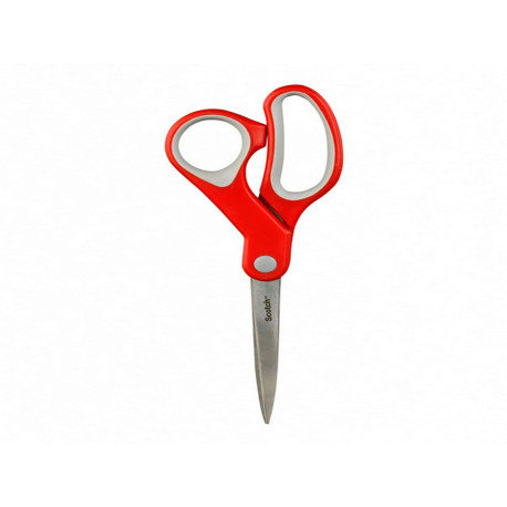 Forbici Comfort - 18 cm - impugnatura asimmetrica - lama in acciaio - rosso - Scotch
