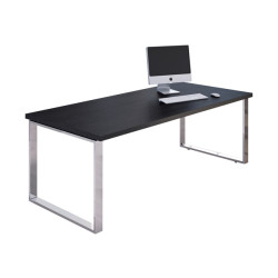 Scrivania direzionale Prestige Metal - 210 x 90 x 74 cm - nero venato