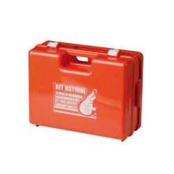 Valigetta  per un primo intervento in caso di ustioni di piccola entità, kit ustioni maggiorato.