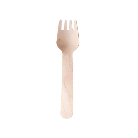 Forchetta monouso in legno - 16,5 cm - Signor Bio - conf. 100 pezzi