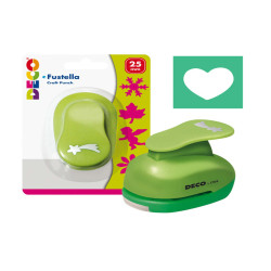 Fustella - motivo cuore - dim. sagoma 25 mm - Deco