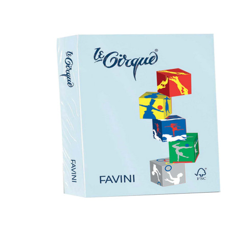 Carta Le Cirque - A4 - 160 gr - celeste pastello 101 - Favini - conf. 250 fogli