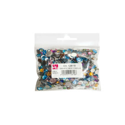 Gemme Kristall tonde - diametro 6/10 mm - colori assortiti - DECO - conf. 1000 pezzi
