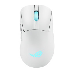 ASUS ROG Keris II Origin WHT, Mano destra, Ottico, RF Wireless + Bluetooth + USB Type-A, 42000 DPI, Bianco
