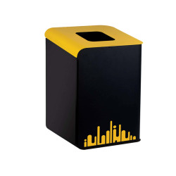 Gettacarte Rubik Evo - per raccolta differenziata - 80 L - giallo - Medial International