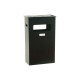 Gettacarte/posacenere da terra - da esterno - 30 x 70 x 15 cm - grigio scuro - Metalplus